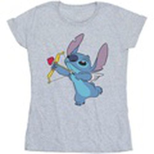 Camiseta manga larga Lilo And Stitch Stitch Cupid Valentines para mujer - Disney - Modalova