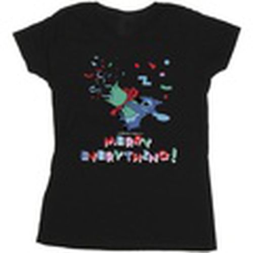 Camiseta manga larga Lilo And Stitch Stitch Merry Everything para mujer - Disney - Modalova