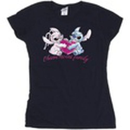 Camiseta manga larga Lilo And Stitch Ohana Heart With Angel para mujer - Disney - Modalova