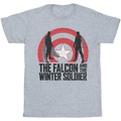 Camiseta manga larga The Falcon And The Winter Soldier Shield Silhouettes para hombre - Marvel - Modalova