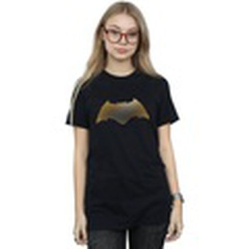 Camiseta manga larga Justice League Movie Batman Logo Textured para mujer - Dc Comics - Modalova