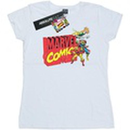Camiseta manga larga Vintage Logo Blast para mujer - Marvel - Modalova
