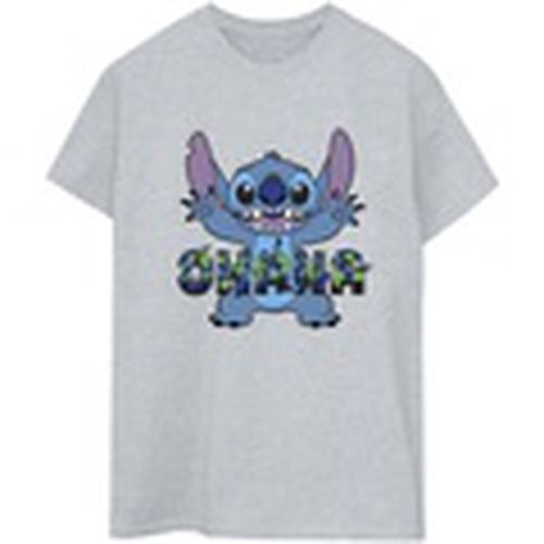 Camiseta manga larga Lilo And Stitch Ohana Blue Glitch para mujer - Disney - Modalova
