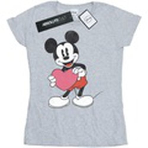 Camiseta manga larga Mickey Mouse Valentine Heart para mujer - Disney - Modalova