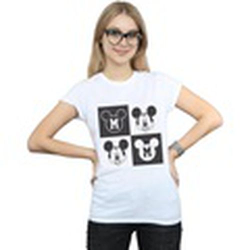 Camiseta manga larga Mickey Mouse Smiling Squares para mujer - Disney - Modalova