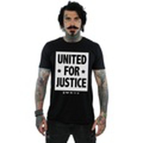 Camiseta manga larga Justice League United For Justice para hombre - Dc Comics - Modalova