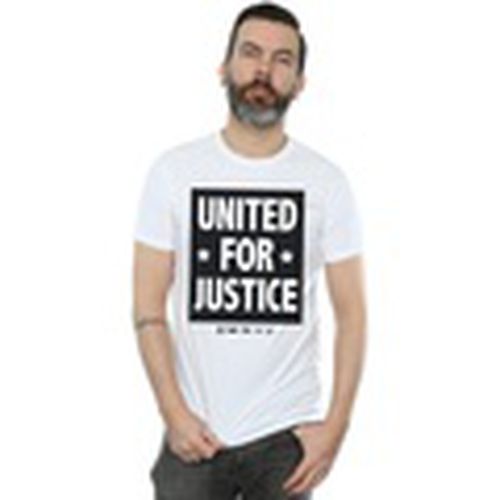 Camiseta manga larga Justice League United For Justice para hombre - Dc Comics - Modalova