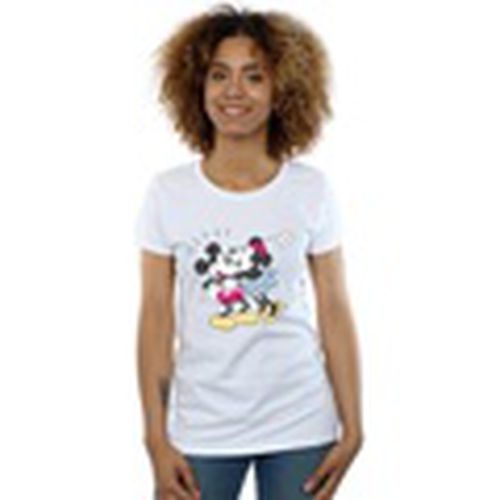 Camiseta manga larga Mickey And Minnie Mouse Kiss para mujer - Disney - Modalova