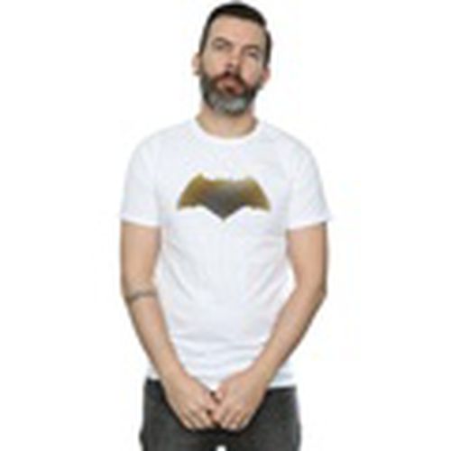 Camiseta manga larga Justice League Movie Batman Logo Textured para hombre - Dc Comics - Modalova