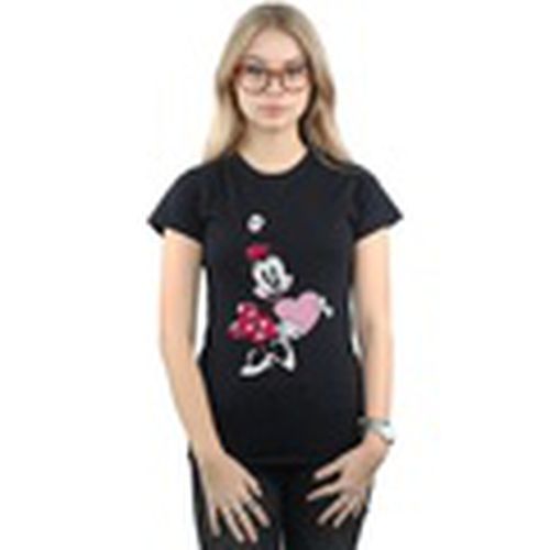 Camiseta manga larga Minnie Mouse Love Heart para mujer - Disney - Modalova