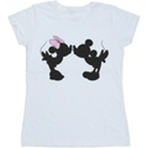 Camiseta manga larga Mickey Minnie Kiss Silhouette para mujer - Disney - Modalova