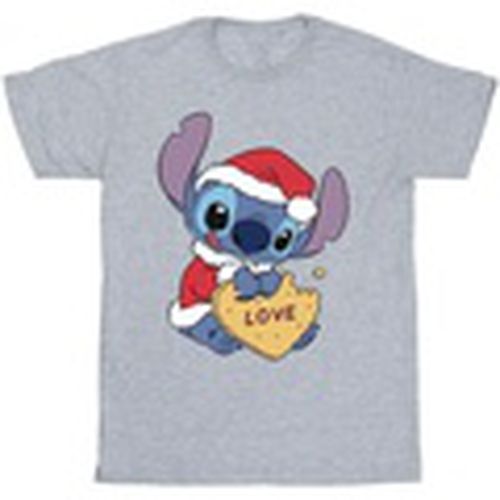 Camiseta manga larga Lilo And Stitch Christmas Love Biscuit para hombre - Disney - Modalova