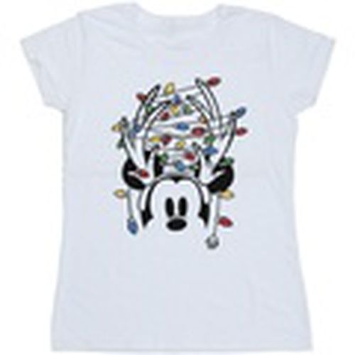 Camiseta manga larga Mickey Mouse Christmas Head Lights para mujer - Disney - Modalova