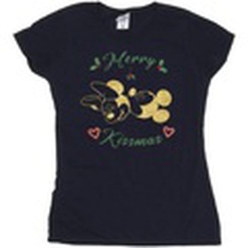 Camiseta manga larga Mickey Mouse Merry Kissmas para mujer - Disney - Modalova