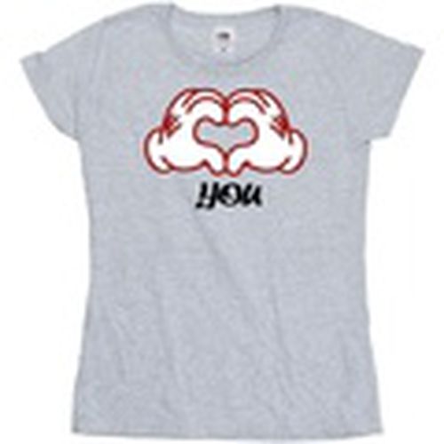 Camiseta manga larga Mickey Mouse Love You Hands para mujer - Disney - Modalova