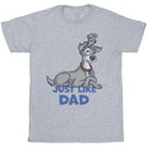 Camiseta manga larga Lady And The Tramp Just Like Dad para hombre - Disney - Modalova