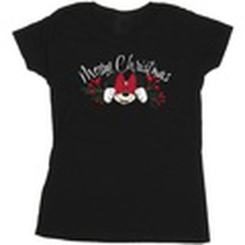 Camiseta manga larga Minnie Mouse Christmas Holly para mujer - Disney - Modalova