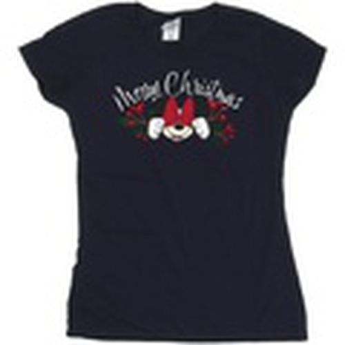 Camiseta manga larga Minnie Mouse Christmas Holly para mujer - Disney - Modalova
