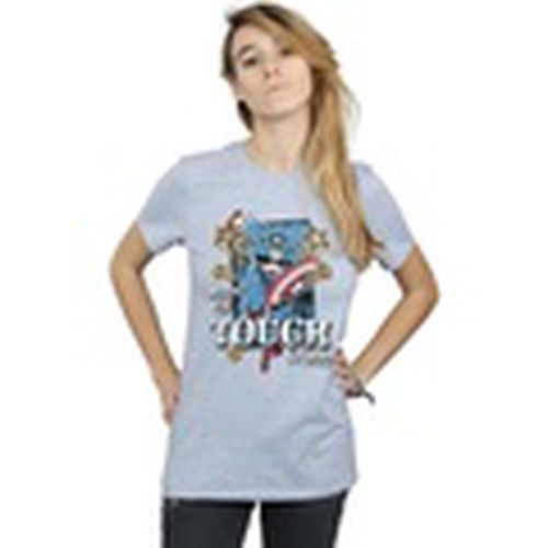 Camiseta manga larga Captain America Made Of Tough Stuff para mujer - Marvel - Modalova