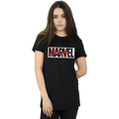 Camiseta manga larga Red Font Logo para mujer - Marvel - Modalova