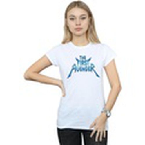 Camiseta manga larga The First Avenger Metal Logo para mujer - Marvel - Modalova