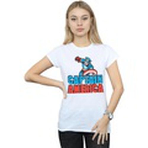 Camiseta manga larga Captain America Pixelated para mujer - Marvel - Modalova