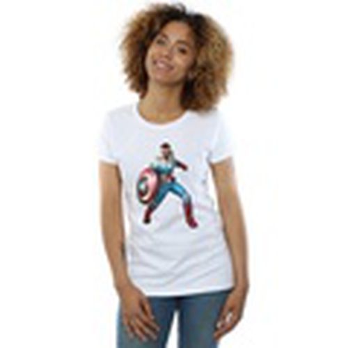 Camiseta manga larga Falcon Is Captain America para mujer - Marvel - Modalova