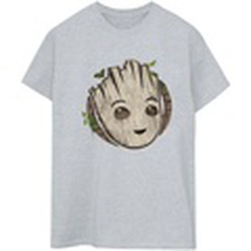 Camiseta manga larga I Am Groot Wooden Head para mujer - Marvel - Modalova