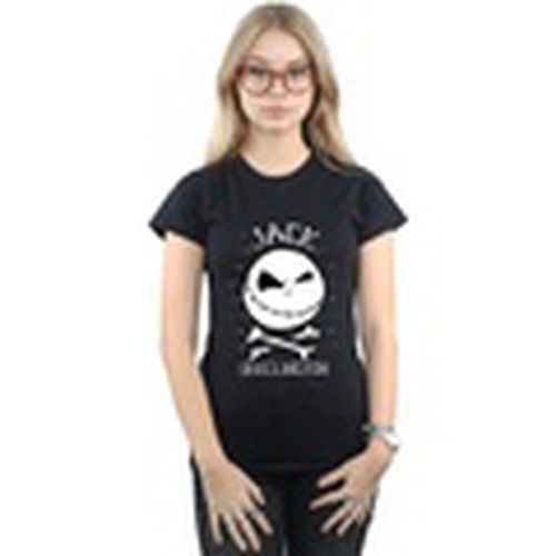 Camiseta manga larga Nightmare Before Christmas Jack Face para mujer - Disney - Modalova
