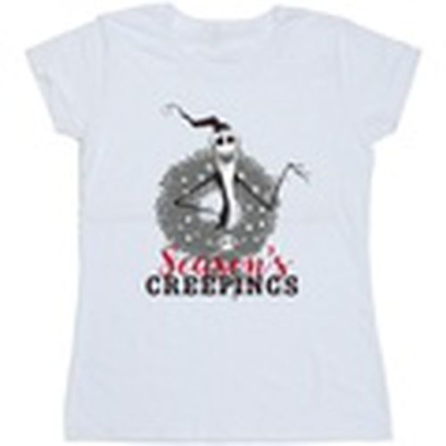 Camiseta manga larga The Nightmare Before Christmas Seasons Creepings Wreath para mujer - Disney - Modalova
