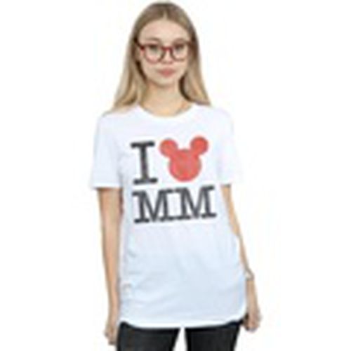 Camiseta manga larga I Love Mickey para mujer - Disney - Modalova