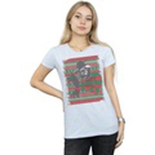 Camiseta manga larga Christmas Fair Isle para mujer - A Nightmare On Elm Street - Modalova