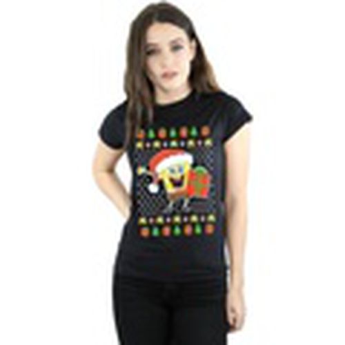 Camiseta manga larga Ugly Christmas para mujer - Spongebob Squarepants - Modalova