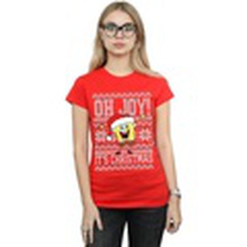 Camiseta manga larga Oh Joy! Christmas para mujer - Spongebob Squarepants - Modalova