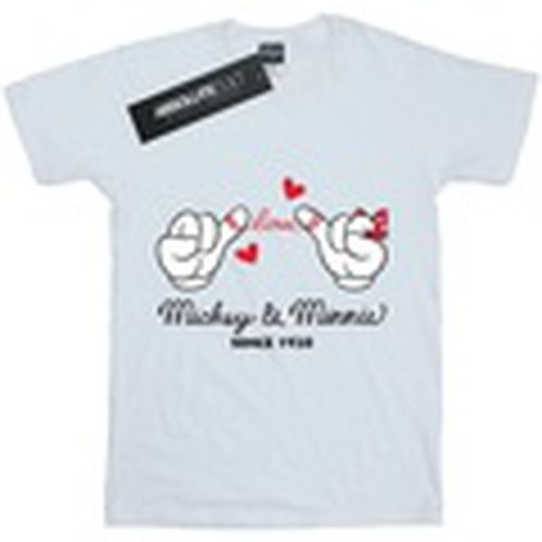Camiseta manga larga Mickey Mouse Love Hands para mujer - Disney - Modalova