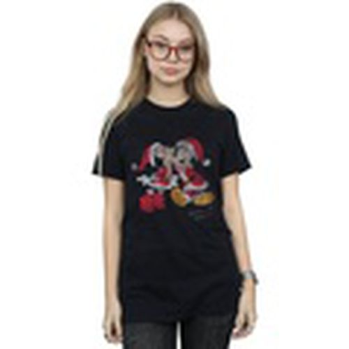 Camiseta manga larga Mickey And Minnie Christmas Kiss para mujer - Disney - Modalova