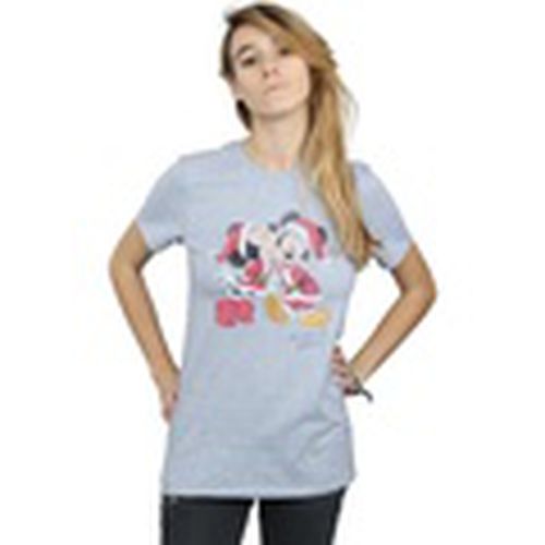 Camiseta manga larga Mickey And Minnie Christmas Kiss para mujer - Disney - Modalova