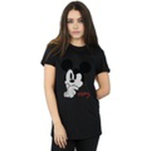 Camiseta manga larga Mickey Mouse Distressed Ponder para mujer - Disney - Modalova