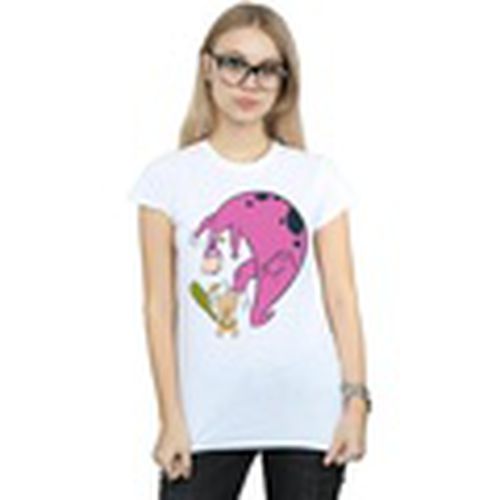 Camiseta manga larga Bamm Bamm And Dino para mujer - The Flintstones - Modalova