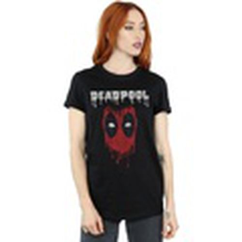 Camiseta manga larga Deadpool Dripping Head para mujer - Marvel - Modalova