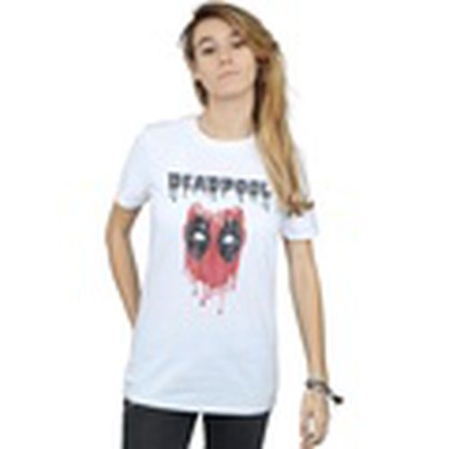 Camiseta manga larga Deadpool Dripping Head para mujer - Marvel - Modalova