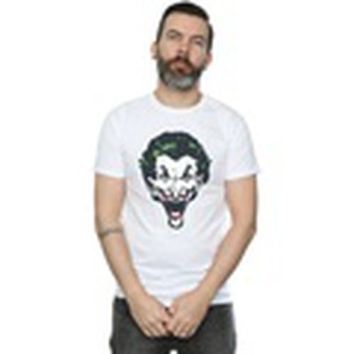 Camiseta manga larga The Joker Big Face para hombre - Dc Comics - Modalova