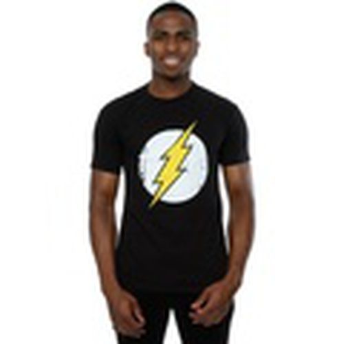 Camiseta manga larga Flash Distressed Logo para hombre - Dc Comics - Modalova