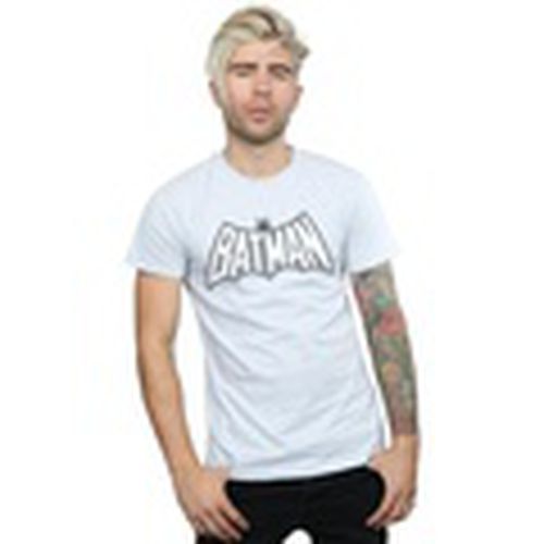 Camiseta manga larga Batman Retro Crackle Logo para hombre - Dc Comics - Modalova