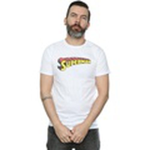 Camiseta manga larga Superman Telescopic Crackle Logo para hombre - Dc Comics - Modalova