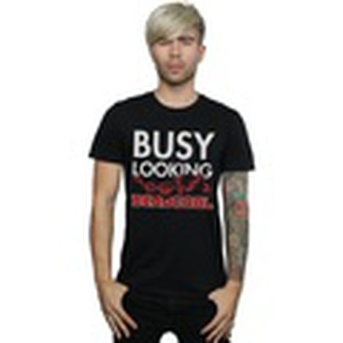 Camiseta manga larga Busy Looking Deadcool para hombre - Marvel - Modalova