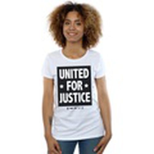 Camiseta manga larga Justice League United For Justice para mujer - Dc Comics - Modalova