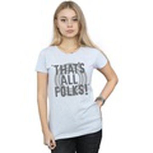 Camiseta manga larga That's All Folks Text para mujer - Dessins Animés - Modalova