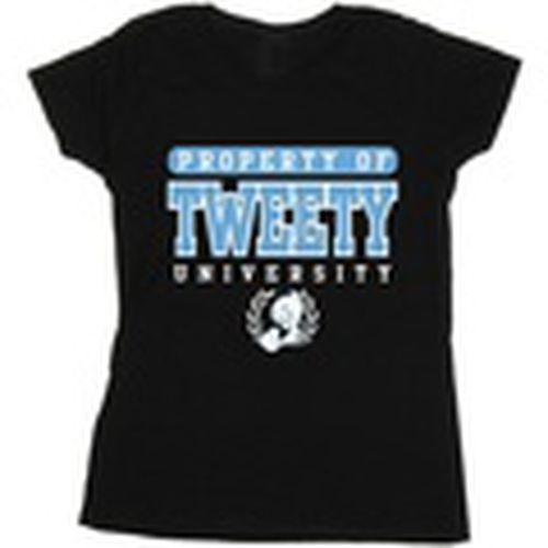 Camiseta manga larga Tweety Property Of University para mujer - Dessins Animés - Modalova