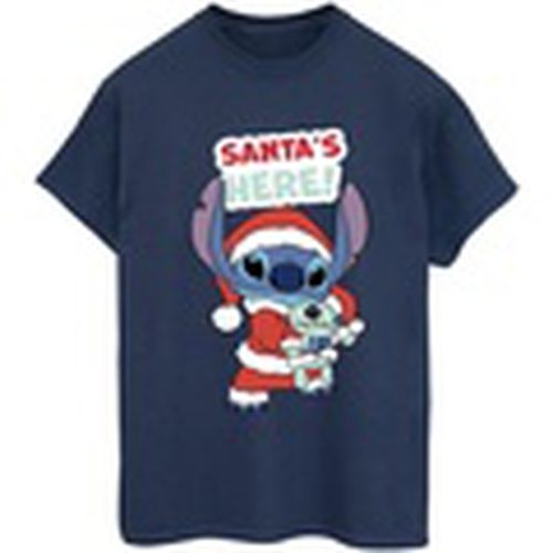 Camiseta manga larga Lilo Stitch Santa's Here para mujer - Disney - Modalova